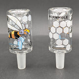 Wormhole Glass "Robo-Bees" Long Bowl 14mm