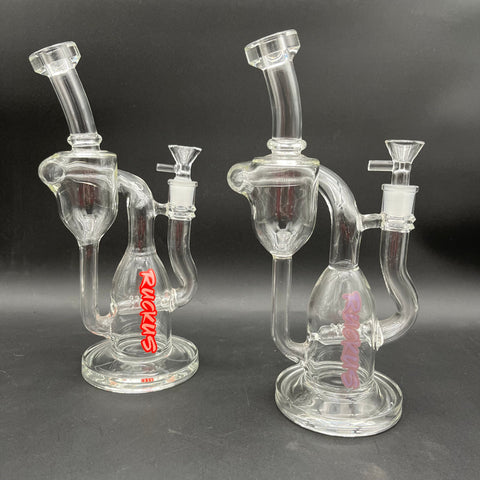 Ruckus Glass 10" Drain Recycler-Avernic Smoke Shop