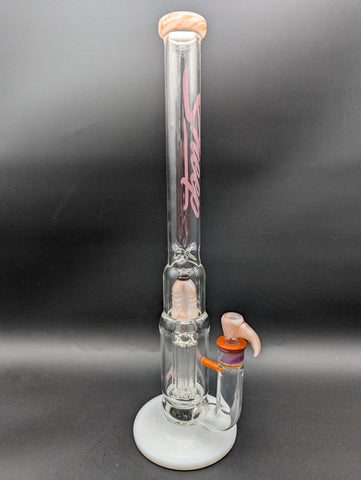 Sheep Glass Orange Creamsicle Dual Perc Bong