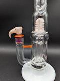 Sheep Glass Orange Creamsicle Dual Perc Bong