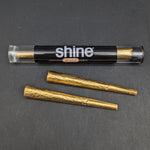 Shine 24K Gold Pre-Rolled Cones | 1 1/4 | 2pc Tube