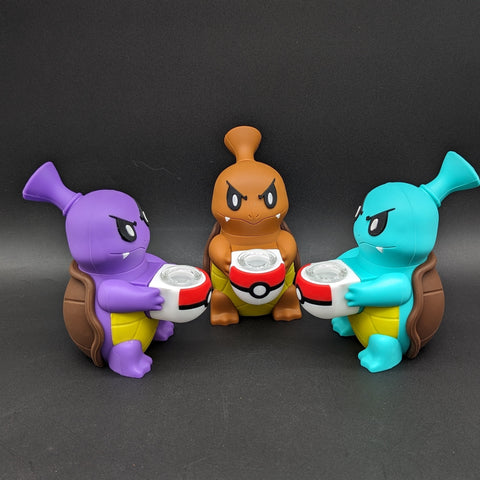 Silicone 5" Turtle Monster Bubbler