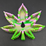 Silicone Ashtray - Weed Leaf w/ Poker