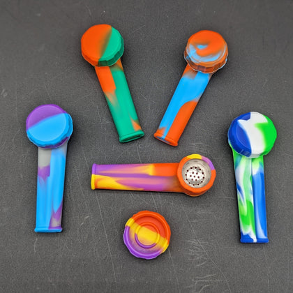 Silicone Travel Smoking Pipe w/ Lid-Avernic Smoke Shop