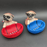 Smokin' Pug Dog Resin Ash Tray