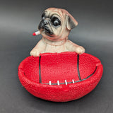 Smokin' Pug Dog Resin Ash Tray