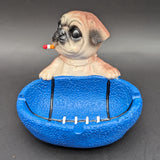 Smokin' Pug Dog Resin Ash Tray