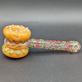 Snack Attack Cheeseburger Hammer Style Glass Hand Pipe | 5.75"