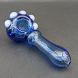 Solid Blue Studded Hand Pipe 4"-Avernic Smoke Shop