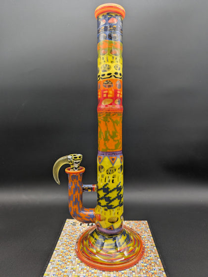 Sovereignty Glass x Crunklestein Fully Worked Straight Tube Bong - Avernic Smoke Shop