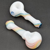 Sqwash Glass Rainbow Over White Pipe-Avernic Smoke Shop