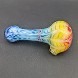 Sqwash Glass Rainbow Worked Hand Pipe-Avernic Smoke Shop