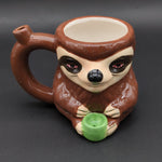 Stoned Sloth Ceramic Pipe Mug - 4.25"