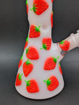 Strawberry Fields Glow In The Dark Beaker Bong 10"