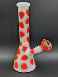 Strawberry Fields Glow In The Dark Beaker Bong 10"