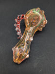 Studded Gold Fumed Pipe with Tentacle Handle