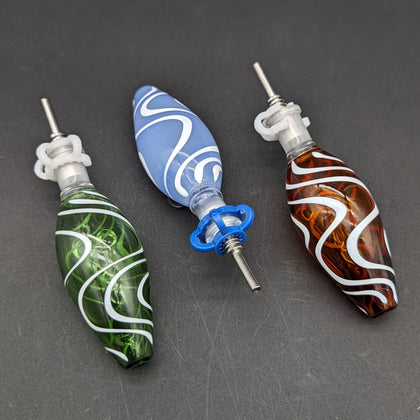 Swirled Glass Bubble Nectar Collectors-Avernic Smoke Shop
