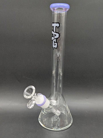 TAG - 12" Beaker 32x4MM - 18/14MM Downstem | Purple Accents