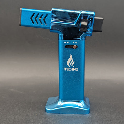 Techno Full Blue Dab Torch-Avernic Smoke Shop