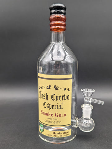 Tequila Bottle Glass Water Pipe | 9.5" | 14mm F-Avernic Smoke Shop