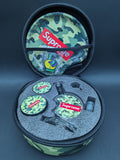 Themed Round Smoking Kit with Case - Multiple Styles