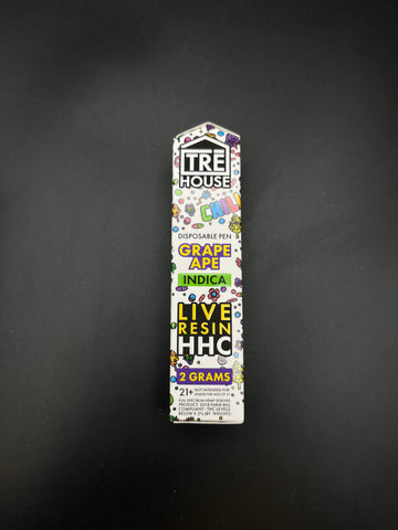 Tre House 2G Live Resin HHC Disposable Vape Pens Grape Ape