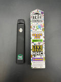Tre House 2G Live Resin HHC Disposable Vape Pens Grape Ape with disposable in view