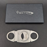 Vector Double Blade Metal Cigar Cutter-Avernic Smoke Shop