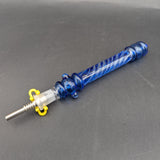 Vortex Glass Swirl Dab Straw 7"-Avernic Smoke Shop