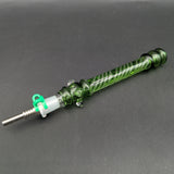 Vortex Glass Swirl Dab Straw 7"-Avernic Smoke Shop