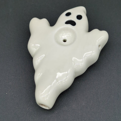 Wacky Bowlz Ghost Ceramic Pipe | 4"