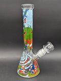 Wormhole Glass "Psychedlic Forest" 10" Beaker-Avernic Smoke Shop