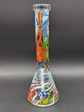 Wormhole Glass "Psychedlic Forest" 10" Beaker-Avernic Smoke Shop