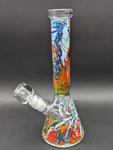 Wormhole Glass "Psychedlic Forest" 10" Beaker-Avernic Smoke Shop