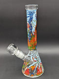 Wormhole Glass "Psychedlic Forest" 10" Beaker-Avernic Smoke Shop