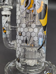 Wormhole Glass - Robo-Bee Fortress 12″ Clear Waterpipe