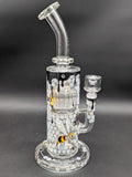 Wormhole Glass - Robo-Bee Fortress 12″ Clear Waterpipe