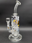 Wormhole Glass - Robo-Bee Fortress 12″ Clear Waterpipe