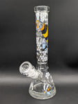 Wormhole Glass "Robo-Bees" 11″ Clear Mini Beaker Bong