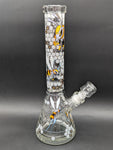 Wormhole Glass "Robo-Bees" 14″ Beaker Bong