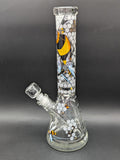 Wormhole Glass "Robo-Bees" 14″ Beaker Bong