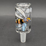 Wormhole Glass "Robo-Bees" Long Bowl 14mm-Avernic Smoke Shop