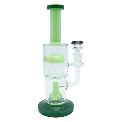 10" BOUGIE Glass Pipe W/ Tree and Showerhead Perc - 14mm