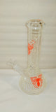 10" Glow In The Dark Spider Web Water Pipe