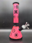 10" Sandblasted Decal Beaker Bong - Avernic Smoke Shop