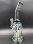 10" Water Pipe Scary Face Perc - Avernic Smoke Shop