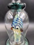 10" Water Pipe Scary Face Perc - Avernic Smoke Shop