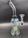 10" Water Pipe Scary Face Perc - Avernic Smoke Shop