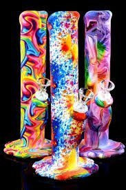10.5" Medium Psychedelic Straight Shooter Silicone Water Pipe - Avernic Smoke Shop
