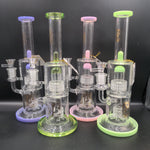 11" B6 Glass Straight Shooter Water Pipe with Multi Percs - Avernic Smoke Shop